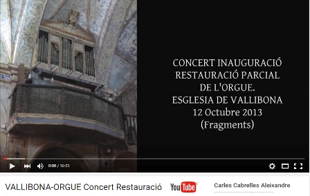 Concert restauraci orgue esglsia Vallibona 2013